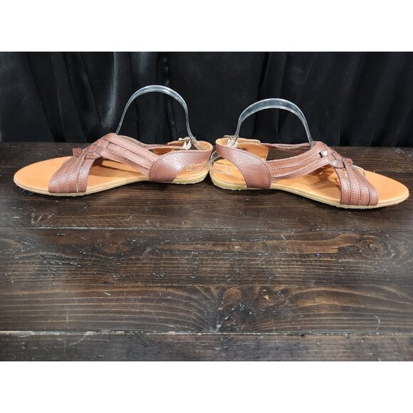 EUC Huraches by BearPaw Agate Brown Leather Sandals/Sz. 11 - Picture 2 of 8